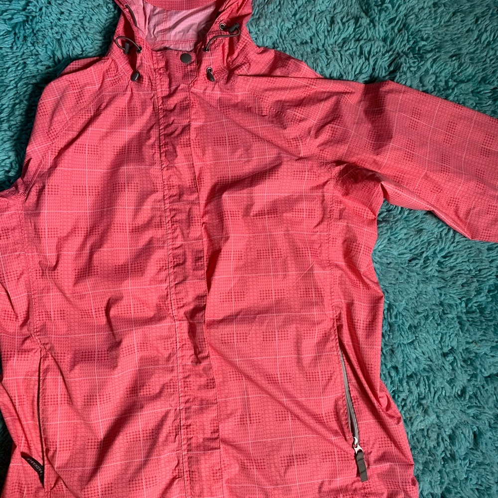 Pink rain coat